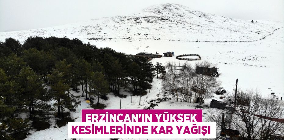 Erzincan’ın yüksek kesimlerinde kar yağışı