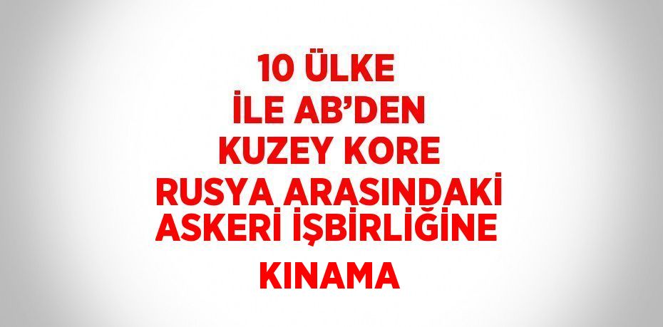 10 ÜLKE İLE AB’DEN KUZEY KORE RUSYA ARASINDAKİ ASKERİ İŞBİRLİĞİNE KINAMA