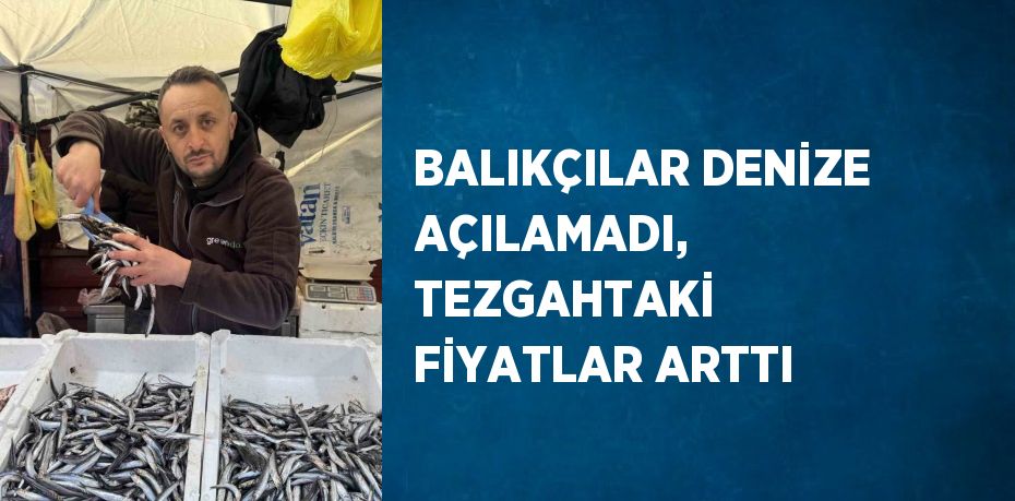 BALIKÇILAR DENİZE AÇILAMADI, TEZGAHTAKİ FİYATLAR ARTTI