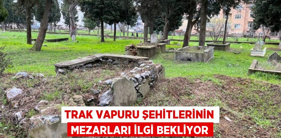 Trak Vapuru şehitlerinin mezarları ilgi bekliyor