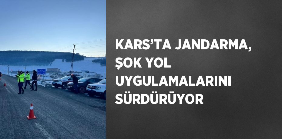 KARS’TA JANDARMA, ŞOK YOL UYGULAMALARINI SÜRDÜRÜYOR