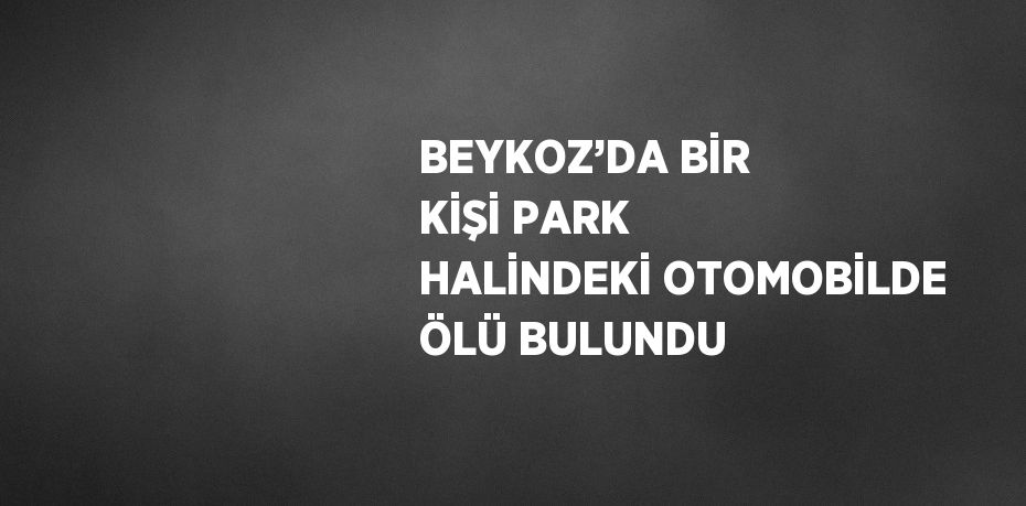 BEYKOZ’DA BİR KİŞİ PARK HALİNDEKİ OTOMOBİLDE ÖLÜ BULUNDU