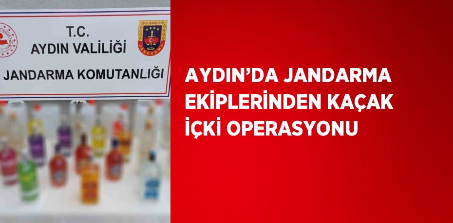 AYDIN’DA JANDARMA EKİPLERİNDEN KAÇAK İÇKİ OPERASYONU