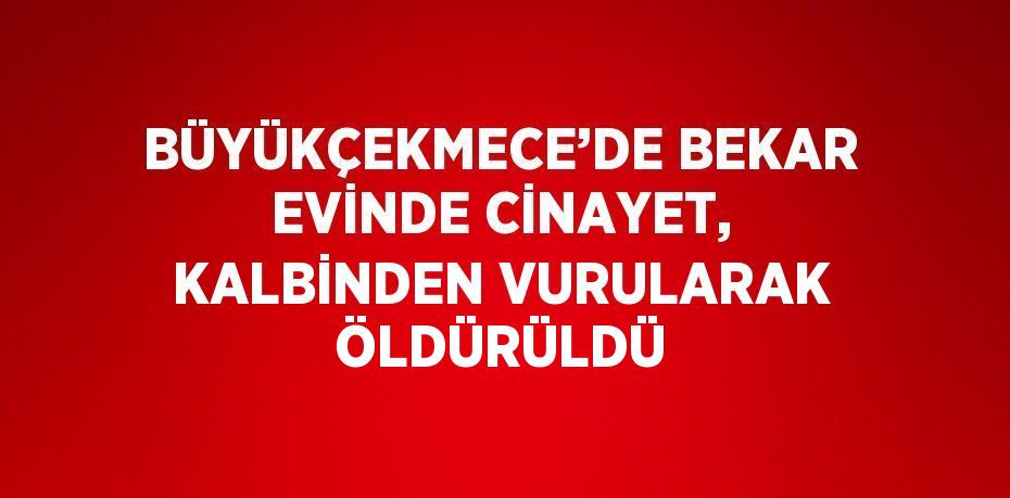 BÜYÜKÇEKMECE’DE BEKAR EVİNDE CİNAYET, KALBİNDEN VURULARAK ÖLDÜRÜLDÜ