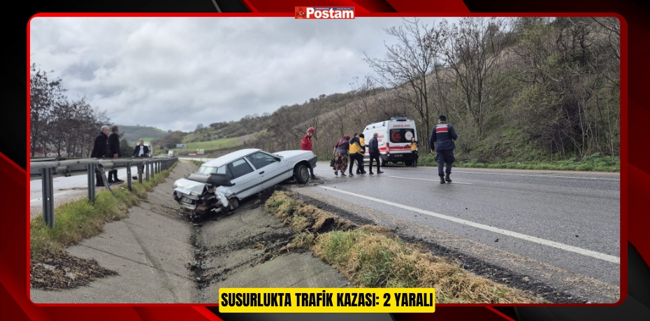 SUSURLUKTA TRAFİK KAZASI: 2 YARALI