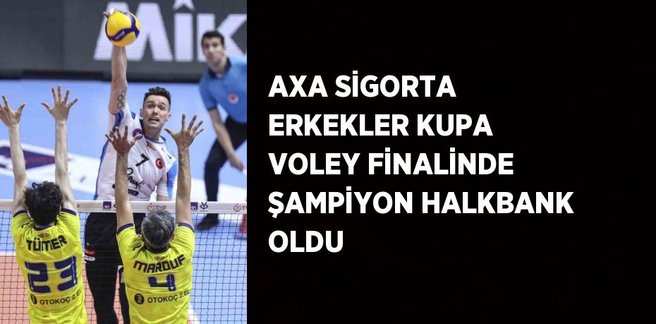 AXA SİGORTA ERKEKLER KUPA VOLEY FİNALİNDE ŞAMPİYON HALKBANK OLDU