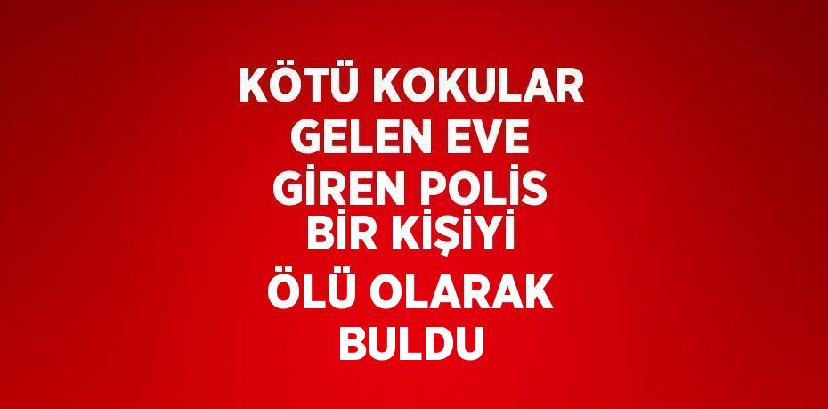 KÖTÜ KOKULAR GELEN EVE GİREN POLİS BİR KİŞİYİ ÖLÜ OLARAK BULDU