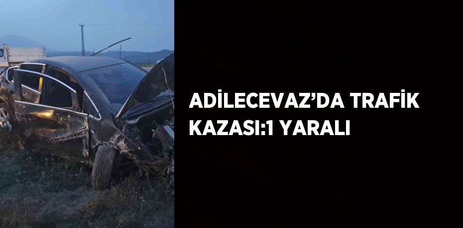 ADİLECEVAZ’DA TRAFİK KAZASI:1 YARALI