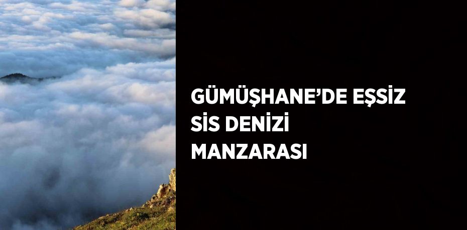 GÜMÜŞHANE’DE EŞSİZ SİS DENİZİ MANZARASI