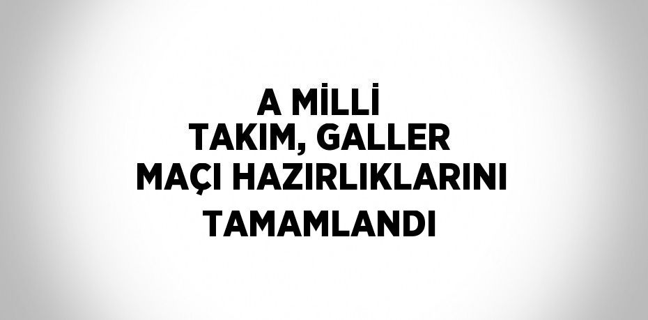 A MİLLİ TAKIM, GALLER MAÇI HAZIRLIKLARINI TAMAMLANDI