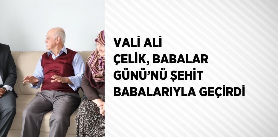 VALİ ALİ ÇELİK, BABALAR GÜNÜ’NÜ ŞEHİT BABALARIYLA GEÇİRDİ