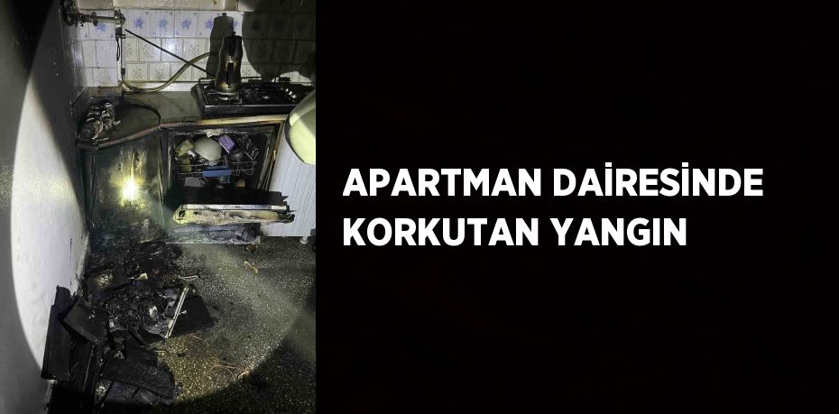 APARTMAN DAİRESİNDE KORKUTAN YANGIN