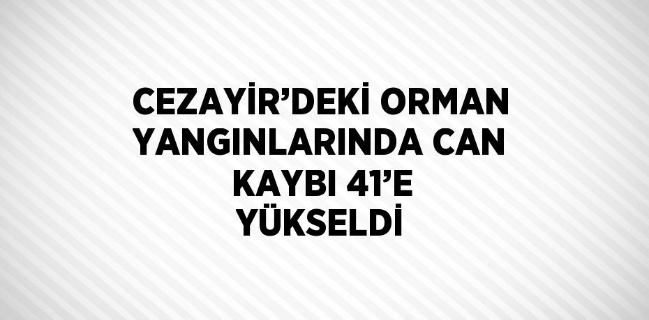 CEZAYİR’DEKİ ORMAN YANGINLARINDA CAN KAYBI 41’E YÜKSELDİ