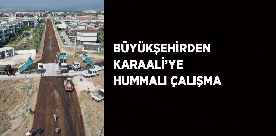 BÜYÜKŞEHİRDEN KARAALİ’YE HUMMALI ÇALIŞMA