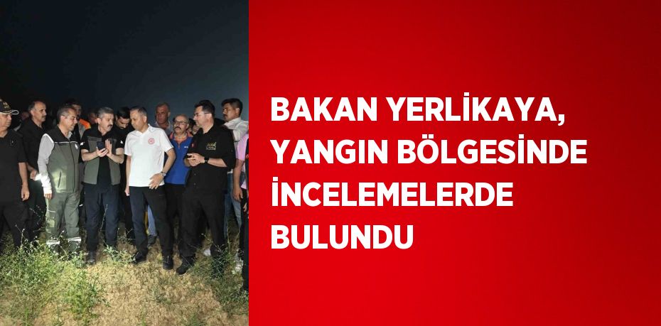 BAKAN YERLİKAYA, YANGIN BÖLGESİNDE İNCELEMELERDE BULUNDU