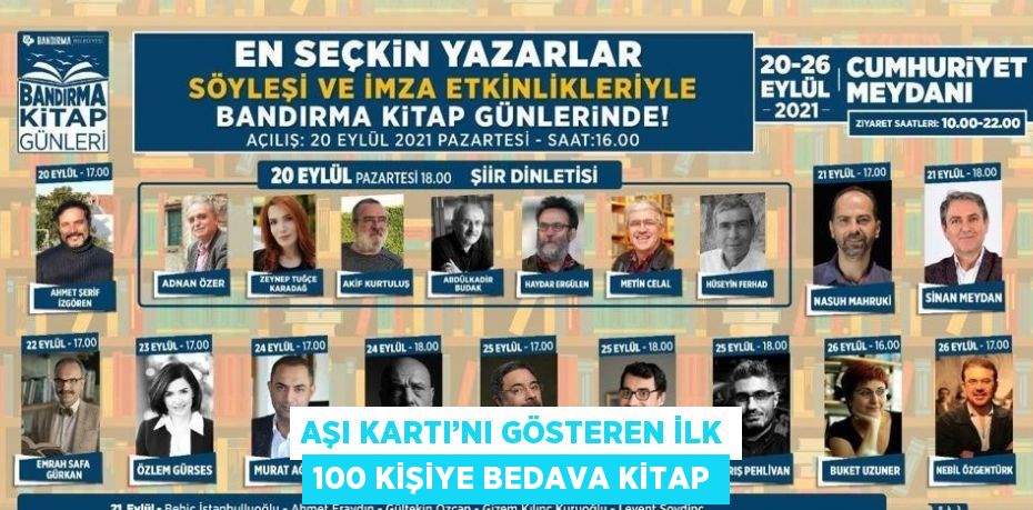 AŞI KARTI’NI GÖSTEREN İLK 100 KİŞİYE BEDAVA KİTAP