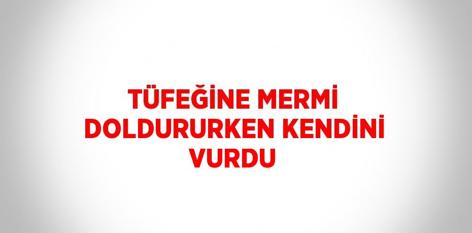 TÜFEĞİNE MERMİ DOLDURURKEN KENDİNİ VURDU