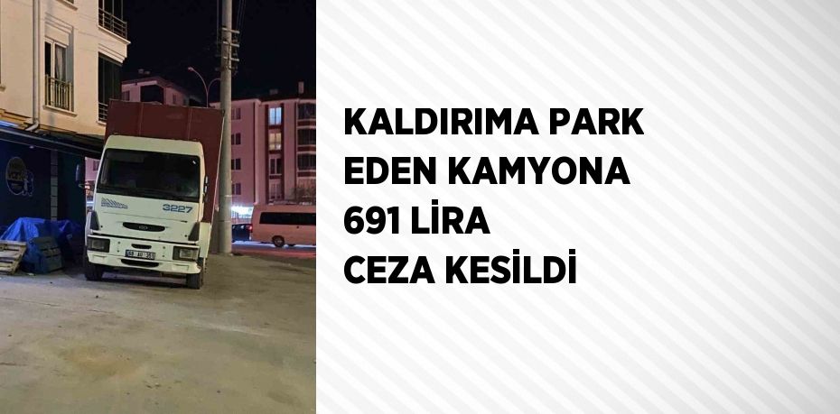 KALDIRIMA PARK EDEN KAMYONA 691 LİRA CEZA KESİLDİ