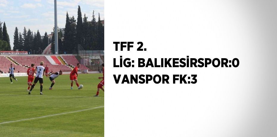 TFF 2. LİG: BALIKESİRSPOR:0 VANSPOR FK:3