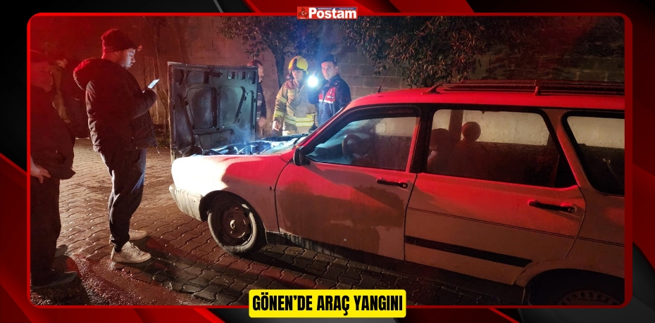 Gönen’de araç yangını