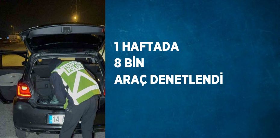 1 HAFTADA 8 BİN ARAÇ DENETLENDİ