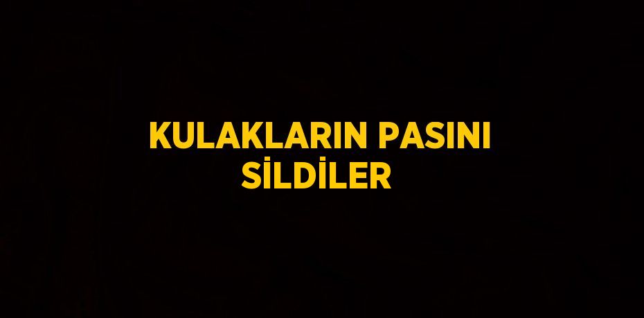 KULAKLARIN PASINI SİLDİLER