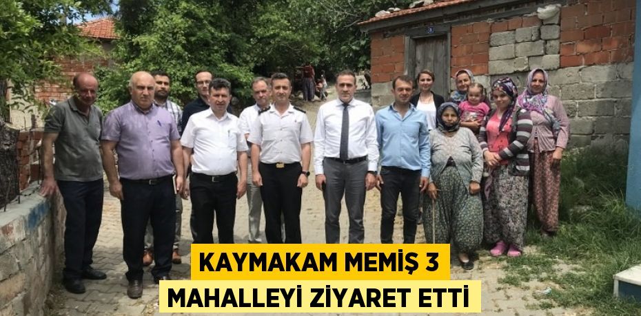 Kaymakam Memiş 3 mahalleyi ziyaret etti