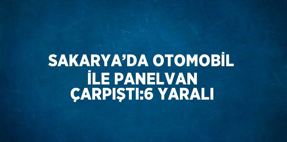 SAKARYA’DA OTOMOBİL İLE PANELVAN ÇARPIŞTI:6 YARALI