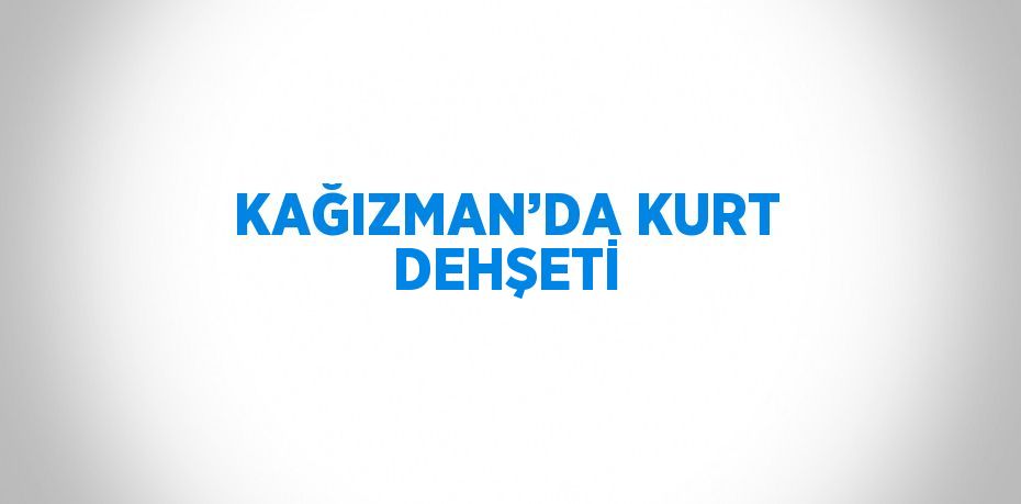 KAĞIZMAN’DA KURT DEHŞETİ