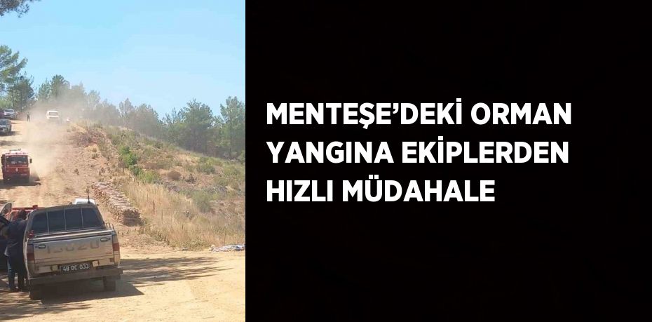 MENTEŞE’DEKİ ORMAN YANGINA EKİPLERDEN HIZLI MÜDAHALE