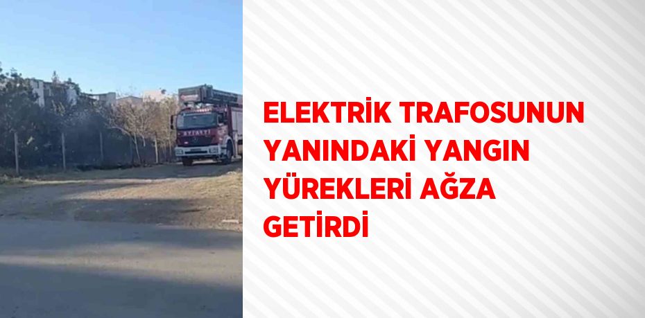 ELEKTRİK TRAFOSUNUN YANINDAKİ YANGIN YÜREKLERİ AĞZA GETİRDİ