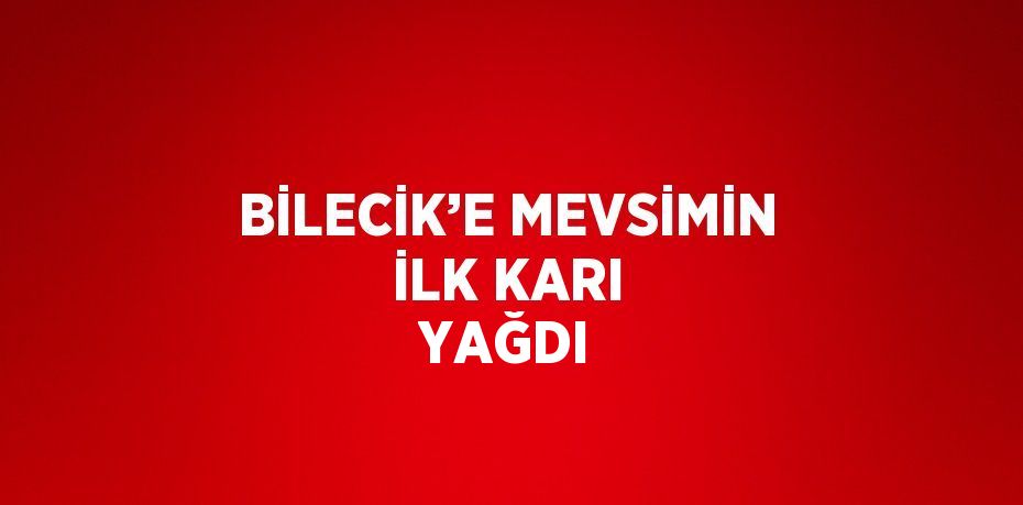 BİLECİK’E MEVSİMİN İLK KARI YAĞDI