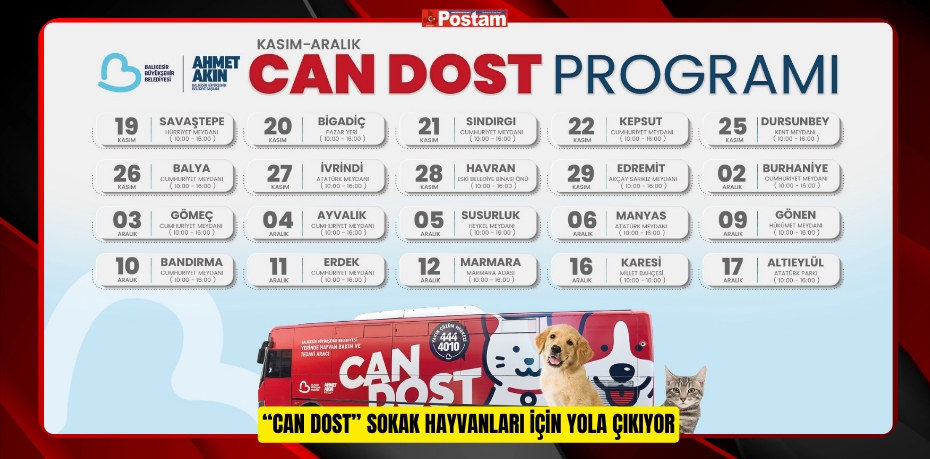  “Can Dost” sokak hayvanları için yola çıkıyor