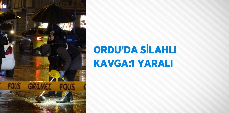 ORDU’DA SİLAHLI KAVGA:1 YARALI