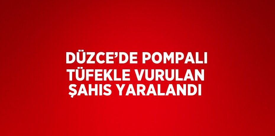 DÜZCE’DE POMPALI TÜFEKLE VURULAN ŞAHIS YARALANDI