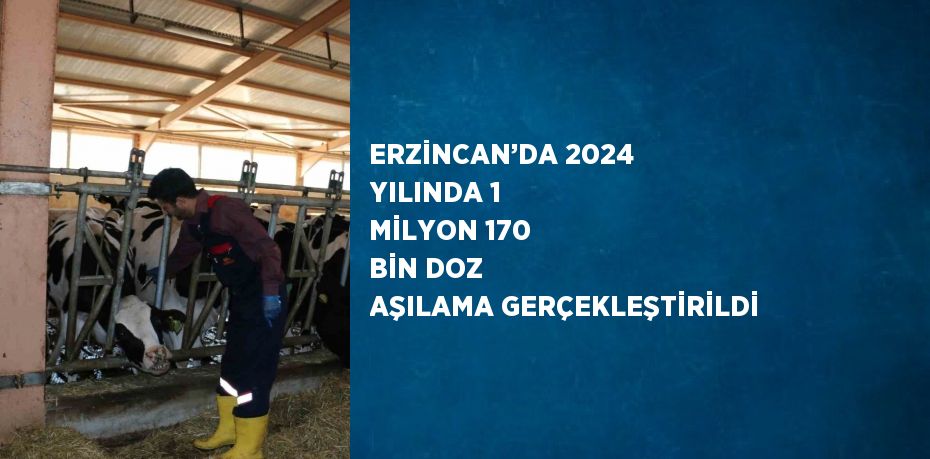 ERZİNCAN’DA 2024 YILINDA 1 MİLYON 170 BİN DOZ AŞILAMA GERÇEKLEŞTİRİLDİ