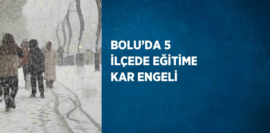 BOLU’DA 5 İLÇEDE EĞİTİME KAR ENGELİ