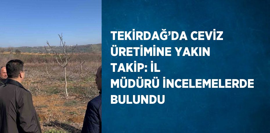 TEKİRDAĞ’DA CEVİZ ÜRETİMİNE YAKIN TAKİP: İL MÜDÜRÜ İNCELEMELERDE BULUNDU