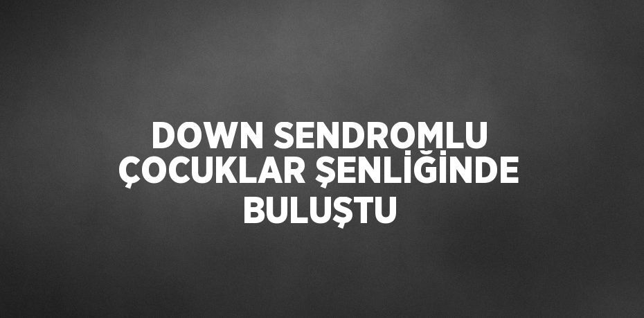 DOWN SENDROMLU ÇOCUKLAR ŞENLİĞİNDE BULUŞTU