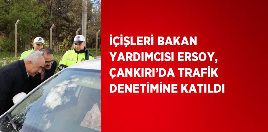 İÇİŞLERİ BAKAN YARDIMCISI ERSOY, ÇANKIRI’DA TRAFİK DENETİMİNE KATILDI