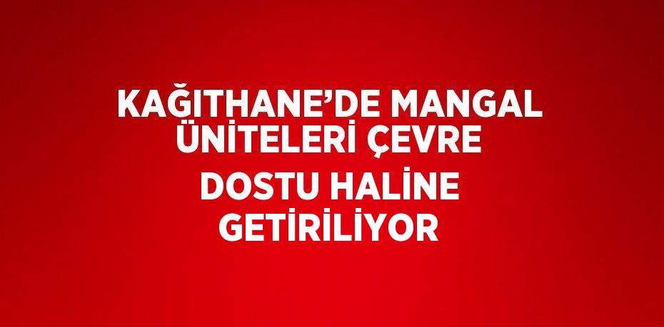 KAĞITHANE’DE MANGAL ÜNİTELERİ ÇEVRE DOSTU HALİNE GETİRİLİYOR