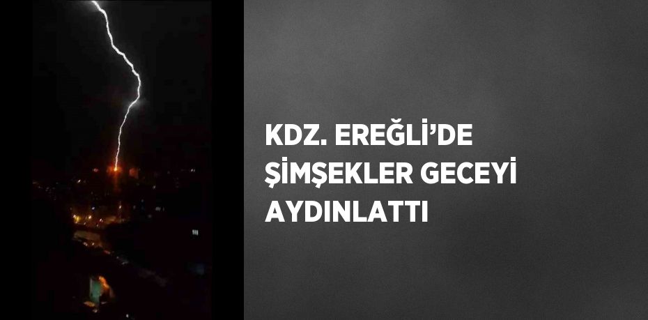 KDZ. EREĞLİ’DE ŞİMŞEKLER GECEYİ AYDINLATTI