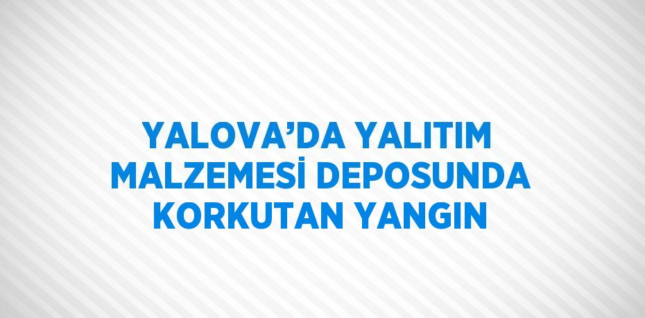 YALOVA’DA YALITIM MALZEMESİ DEPOSUNDA KORKUTAN YANGIN