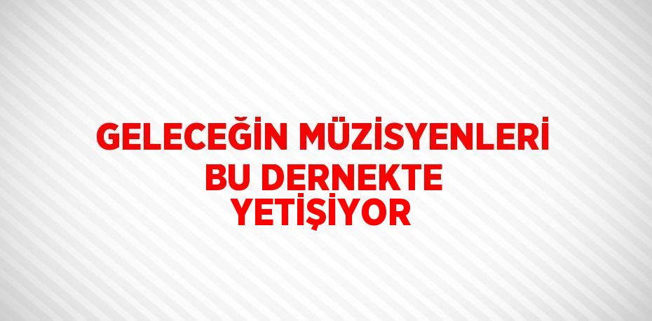 GELECEĞİN MÜZİSYENLERİ BU DERNEKTE YETİŞİYOR