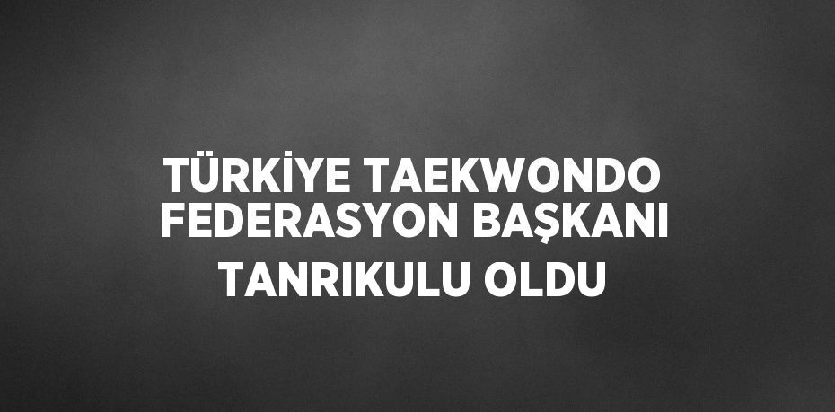 TÜRKİYE TAEKWONDO FEDERASYON BAŞKANI TANRIKULU OLDU