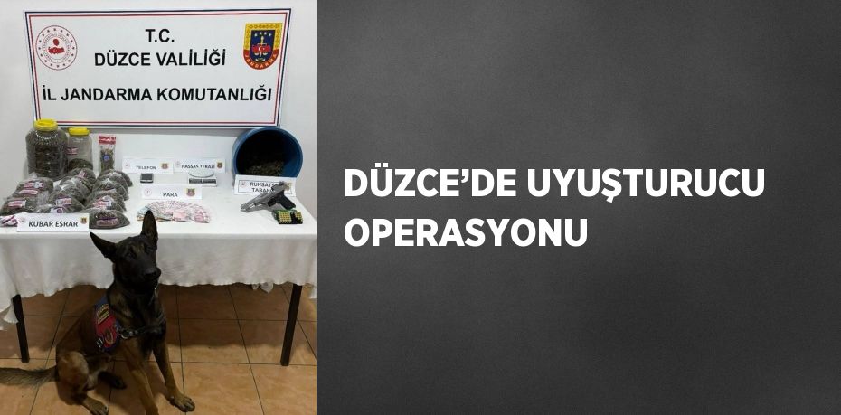 DÜZCE’DE UYUŞTURUCU OPERASYONU