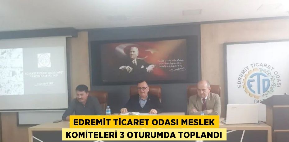 EDREMİT TİCARET ODASI MESLEK KOMİTELERİ 3 OTURUMDA TOPLANDI