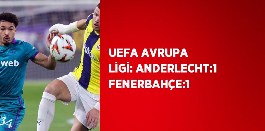 UEFA AVRUPA LİGİ: ANDERLECHT:1 FENERBAHÇE:1