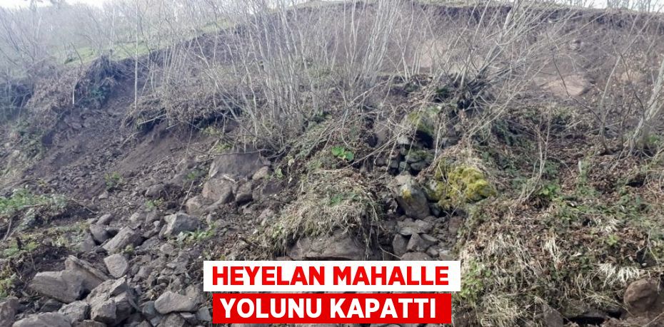 HEYELAN MAHALLE YOLUNU KAPATTI