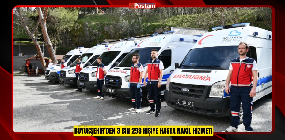 BÜYÜKŞEHİR’DEN 3 BİN 298 KİŞİYE HASTA NAKİL HİZMETİ